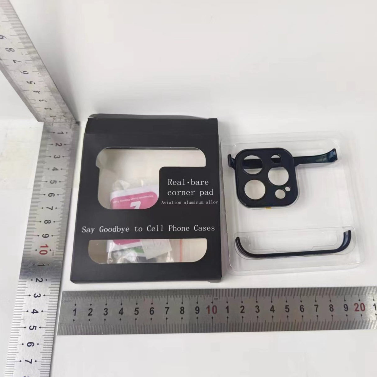 Husa Metalica Edgeless Compatibila cu iPhone 15 Pro, Vivimall, Protectie pentru Colturi si Camera, Aliaj, Antisoc, Antizgariere, Negru Metalizat - vivimall.ro