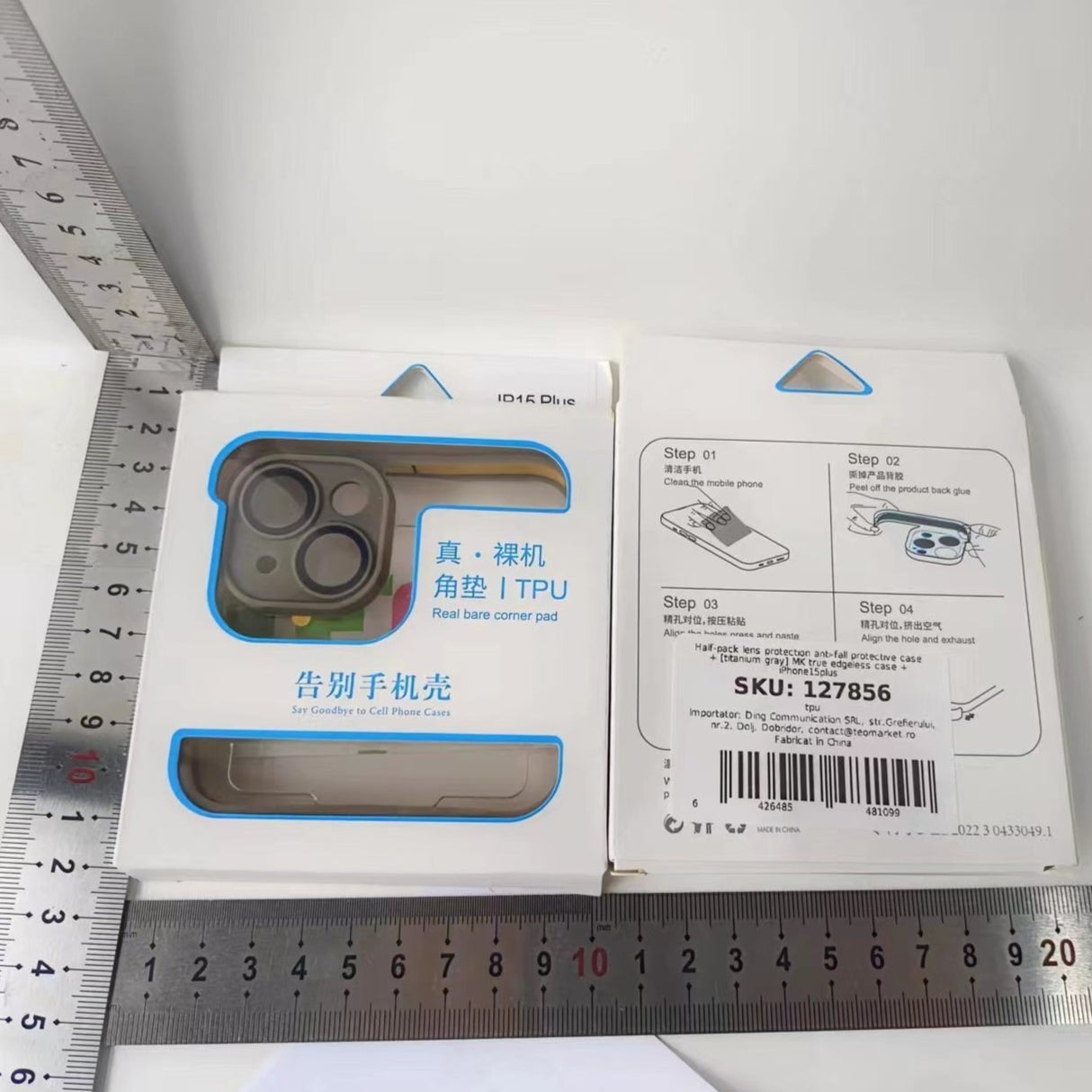 Husa TPU Edgeless Compatibila cu iPhone 15 Pro, Vivimall, Protectie pentru Colturi si Camera, Aliaj, Antisoc, Antizgariere, Negru Mat - vivimall.ro