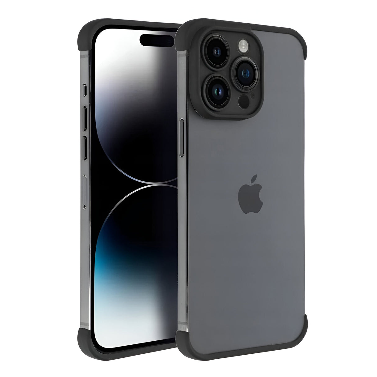 Husa TPU Edgeless Compatibila cu iPhone 15 Pro, Vivimall, Protectie pentru Colturi si Camera, Aliaj, Antisoc, Antizgariere, Negru Mat - vivimall.ro