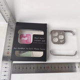 Husa Metalica Edgeless  Compatibila cu iPhone 15 Pro Max, Vivimall, Protectie pentru Colturi si Camera, Aliaj, Antisoc, Antizgariere, Gri Metalizat - vivimall.ro