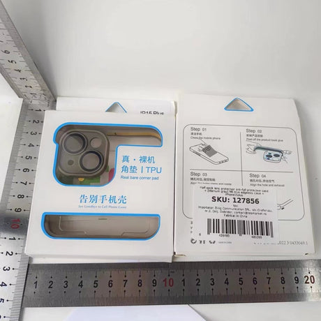 Detaliu capac metalic colț superior husă edgeless iPhone 15 Pro Max din aliaj antișoc, gri mat