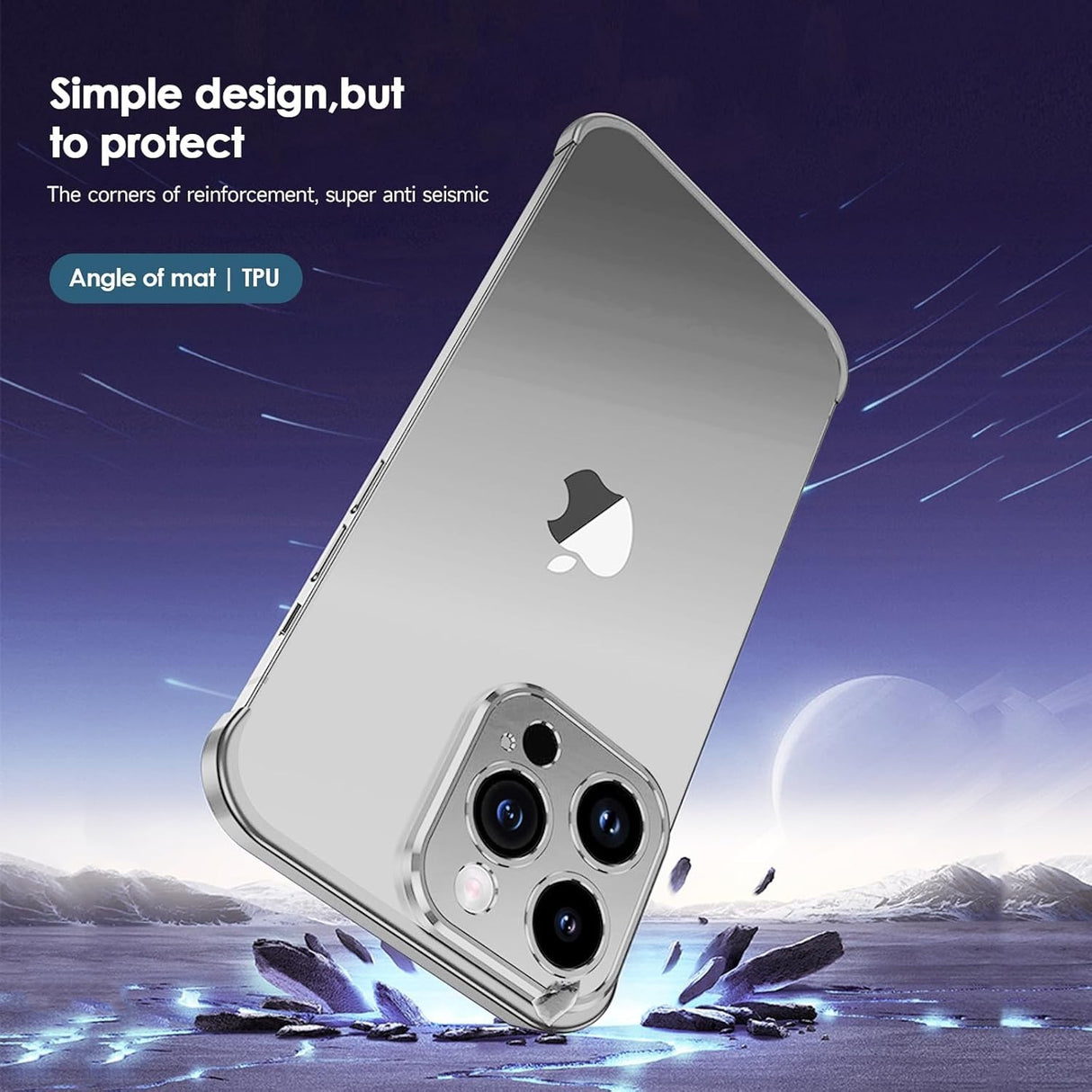 Husa Metalica Edgeless Compatibila cu iPhone 16, Vivimall, Protectie pentru Colturi si Camera, Aliaj Aluminiu, Antisoc, Antizgariere, Argintiu Titan - vivimall.ro