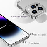 Husa Metalica Edgeless Compatibila cu iPhone 16, Vivimall, Protectie pentru Colturi si Camera, Aliaj Aluminiu, Antisoc, Antizgariere, Argintiu Titan - vivimall.ro
