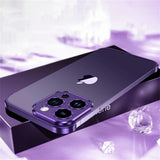 Husa Metalica Edgeless Compatibila cu iPhone 16 Plus, Vivimall, Protectie pentru Colturi si Camera, Aliaj Aluminiu, Antisoc, Antizgariere, Mov - vivimall.ro
