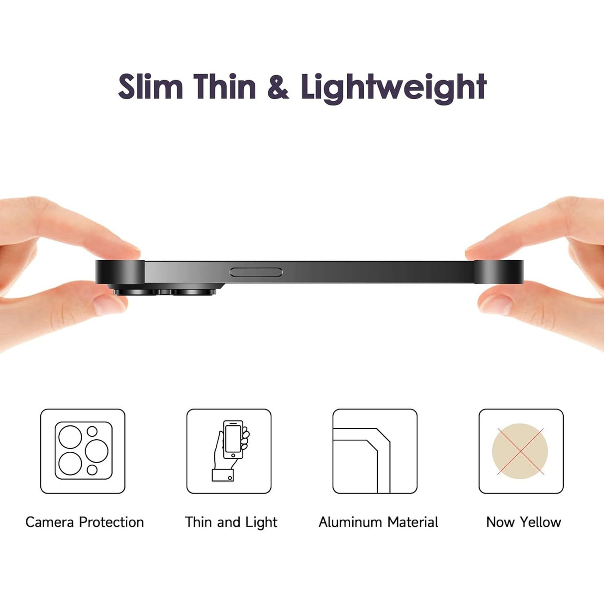 Husa Metalica Edgeless Compatibila cu iPhone 16 Plus, Vivimall, Protectie pentru Colturi si Camera, Aliaj Aluminiu, Antisoc, Antizgariere, Negru - vivimall.ro