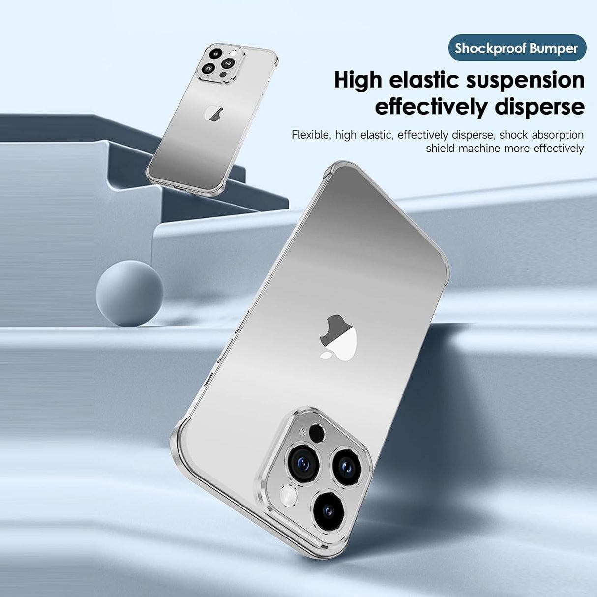 Husa Metalica Edgeless Compatibila cu iPhone 16 Plus, Vivimall, Protectie pentru Colturi si Camera, Aliaj Aluminiu, Antisoc, Antizgariere, Argintiu Titan - vivimall.ro