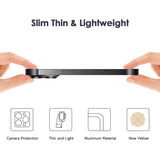 Husa Metalica Edgeless Compatibila cu iPhone 16 Pro Max, Vivimall, Protectie pentru Colturi si Camera, Aliaj Aluminiu, Antisoc, Antizgariere, Negru - vivimall.ro