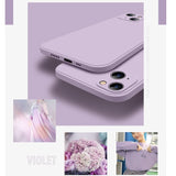 Husa pentru Apple iPhone 14 Flippy, Liquid Silicone, cu Microfibra pe interior, Protectie Antisoc, Grass purple, Mov - vivimall.ro