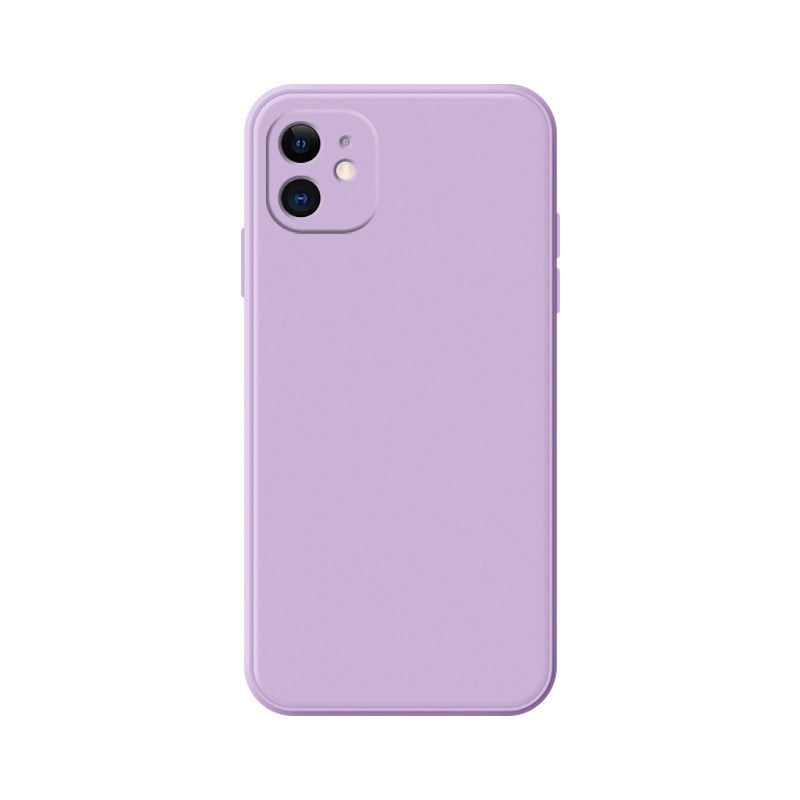 Husa pentru Apple iPhone 14 Flippy, Liquid Silicone, cu Microfibra pe interior, Protectie Antisoc, Grass purple, Mov - vivimall.ro