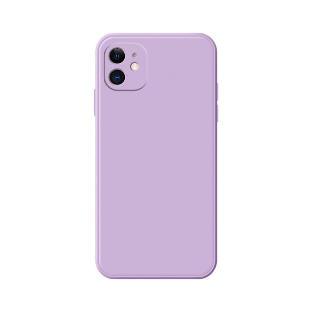 Husa pentru Apple iPhone 14 Flippy, Liquid Silicone, cu Microfibra pe interior, Protectie Antisoc, Grass purple, Mov - vivimall.ro