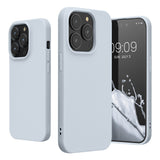 Husa pentru Apple iPhone 14 Flippy, Liquid Silicone, cu Microfibra pe interior, Protectie Antisoc, Grey, Gri - vivimall.ro