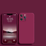 Husa pentru Apple iPhone 14 Flippy, Liquid Silicone, cu Microfibra pe interior, Protectie Antisoc, Wine red, Claret - vivimall.ro