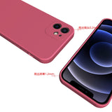 Husa pentru Apple iPhone 14 Flippy, Liquid Silicone, cu Microfibra pe interior, Protectie Antisoc, Wine red, Claret - vivimall.ro