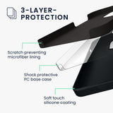 Husa pentru Apple iPhone 14 Pro Max Flippy, Liquid Silicone, cu Microfibra pe interior, Protectie Antisoc, Negru - vivimall.ro