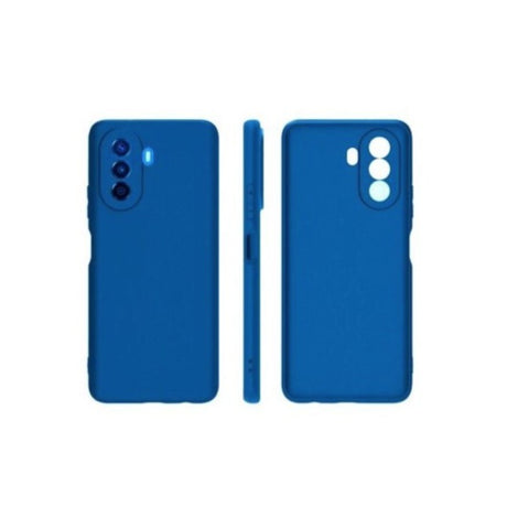 Husa pentru Huawei Huawei Y90, Flippy, Liquid Silicone, cu Microfibra pe interior, Protectie Antisoc, Albastru Inchis - vivimall.ro