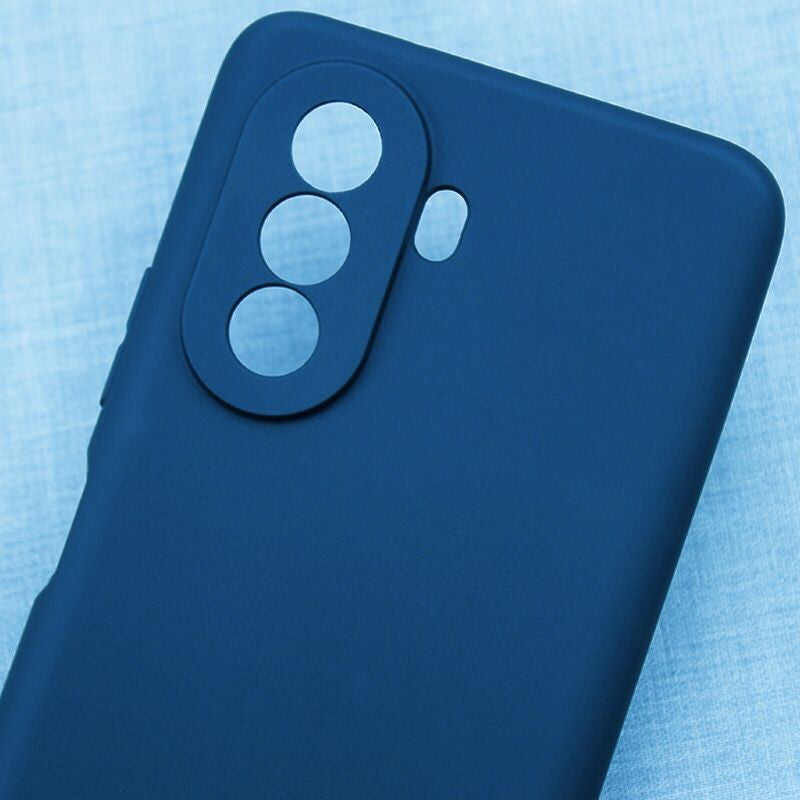 Husa pentru Huawei NOVA Y70, Flippy, Liquid Silicone, cu Microfibra pe interior, Protectie Antisoc, Navy Blue - vivimall.ro