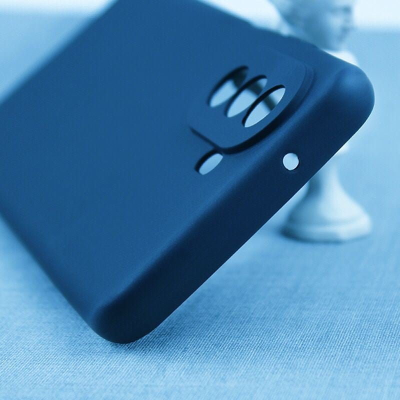 Husa pentru Huawei NOVA Y70, Flippy, Liquid Silicone, cu Microfibra pe interior, Protectie Antisoc, Navy Blue - vivimall.ro