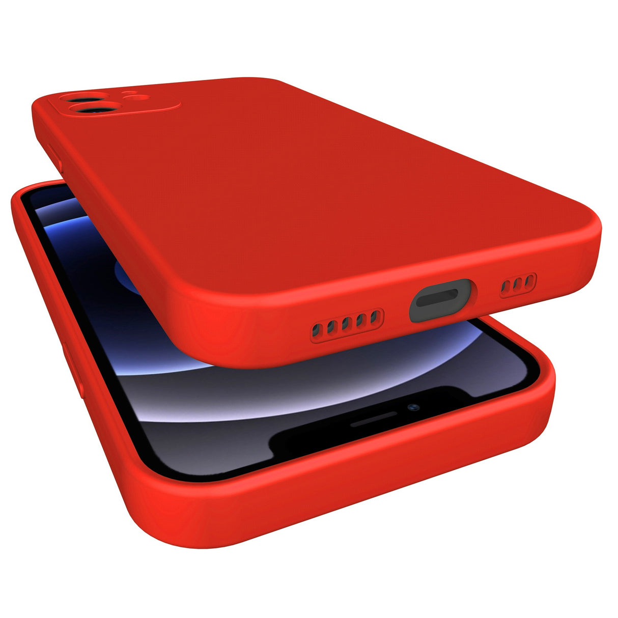 Husa pentru Samsung Galaxy A13 5G, Flippy, Liquid Silicone, cu Microfibra pe interior, Protectie Antisoc, Rosu - vivimall.ro