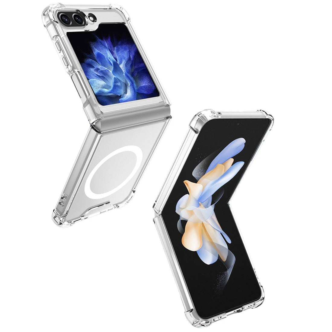 Husa pentru Samsung Galaxy Z FLIP6, Vivimall, Husa de Protectie cu Anti-Shock, Tehnologie MagSafe Magnetic, Design Ultra Subtire, Anti alunecare, TPU Acrilic, Transparent - vivimall.ro