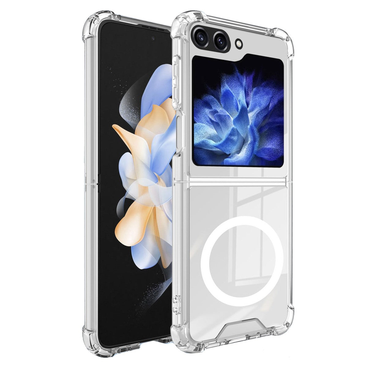 Husa pentru Samsung Galaxy Z FLIP6, Vivimall, Husa de Protectie cu Anti-Shock, Tehnologie MagSafe Magnetic, Design Ultra Subtire, Anti alunecare, TPU Acrilic, Transparent - vivimall.ro