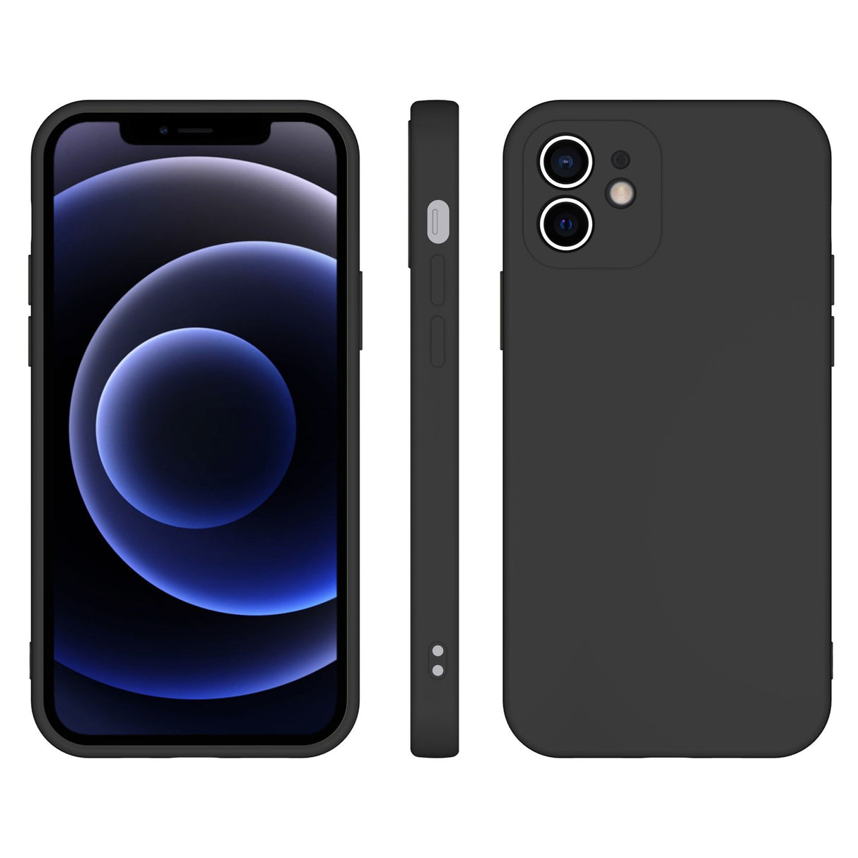 Husa pentru Samsung Galaxy S22, Flippy, Liquid Silicone, cu Microfibra pe interior, Protectie Antisoc, Negru - vivimall.ro