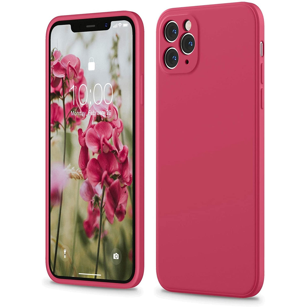 Husa protectie compatibila cu Apple iPhone 11 Pro Liquid Silicone Case Rosu - vivimall.ro
