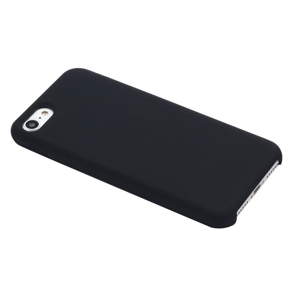 Husa protectie compatibila cu Apple iPhone 7/8/SE 2020 Liquid Silicone Case Negru - vivimall.ro