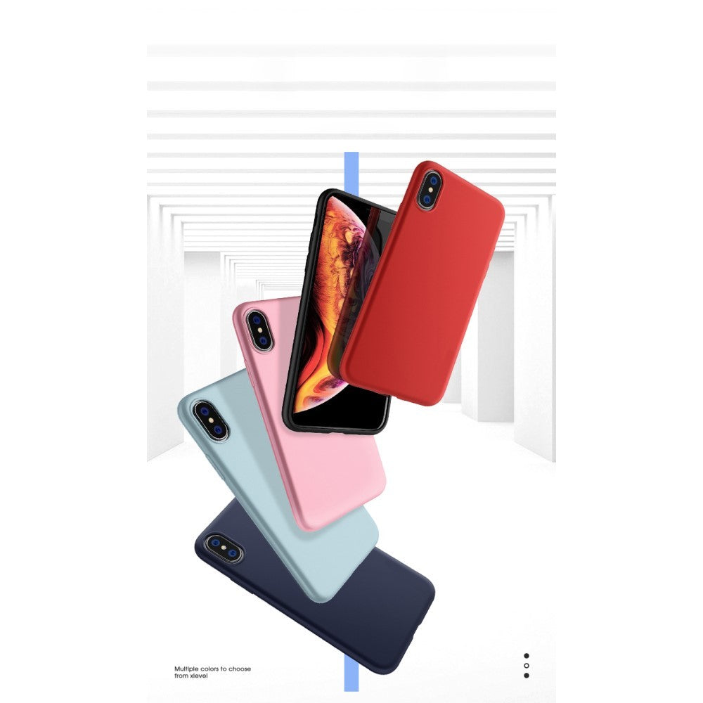 Husa protectie compatibila cu Apple iPhone X/XS Liquid Silicone Case Rosu - vivimall.ro