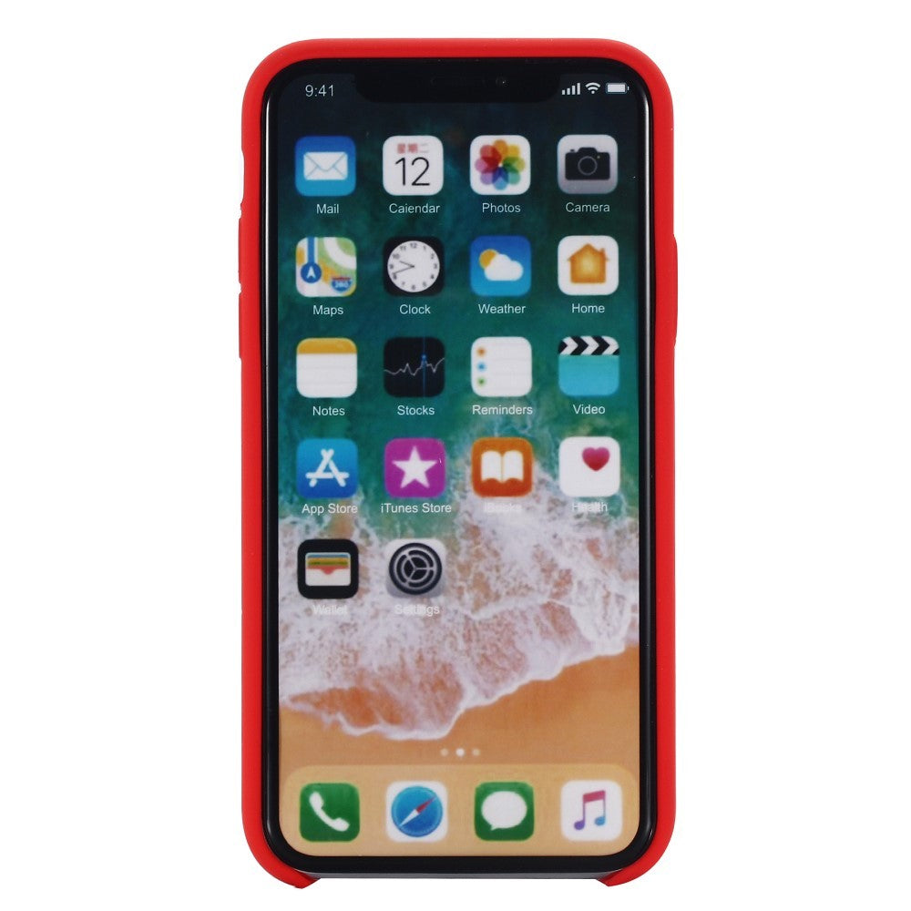 Husa protectie compatibila cu Apple iPhone XR Liquid Silicone Case Rosu - vivimall.ro