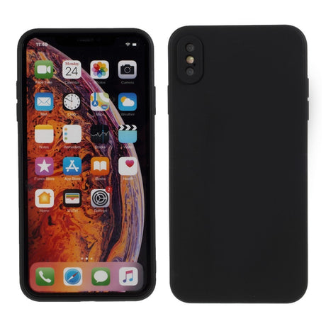 Husa protectie compatibila cu Apple iPhone XS Max Liquid Silicone Case Negru - vivimall.ro