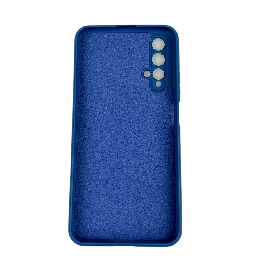 Husa protectie compatibila cu Huawei Nova 5T Liquid Silicone Case Albastru inchis - vivimall.ro