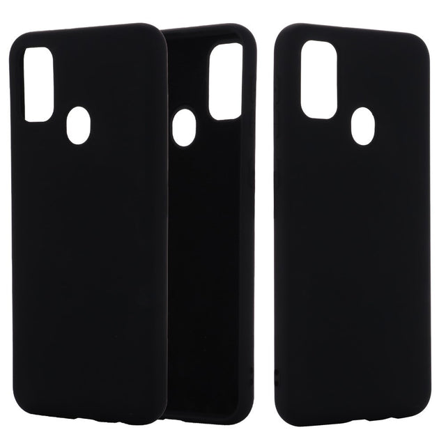 Husa protectie compatibila cu Huawei P Smart 2020 Liquid Silicone Case Negru - vivimall.ro