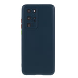 Husa protectie compatibila cu Huawei P40 Pro Liquid Silicone Case Albastru inchis - vivimall.ro
