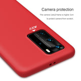 Husa protectie compatibila cu Huawei P40 Pro Liquid Silicone Case Rosu - vivimall.ro
