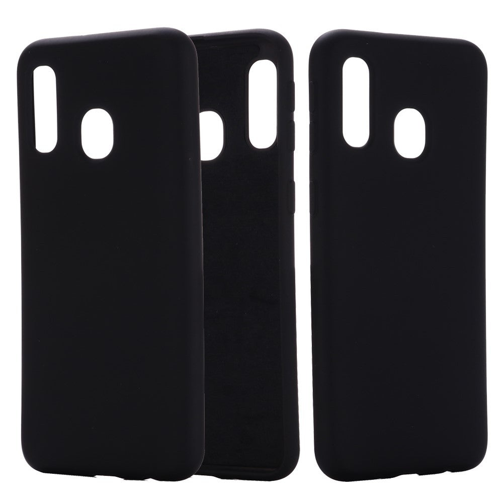Husa protectie compatibila cu Samsung A20E Liquid Silicone Case Negru - vivimall.ro