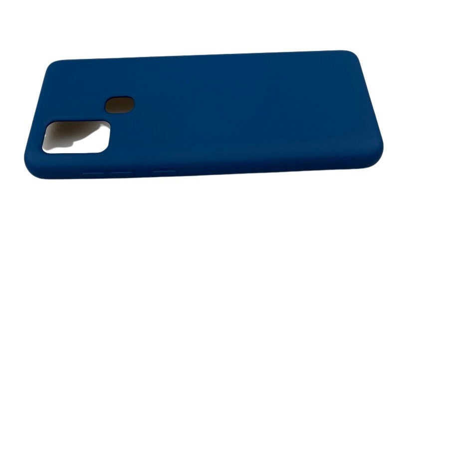Husa protectie compatibila cu Samsung A21S Liquid Silicone Case Albastru inchis - vivimall.ro