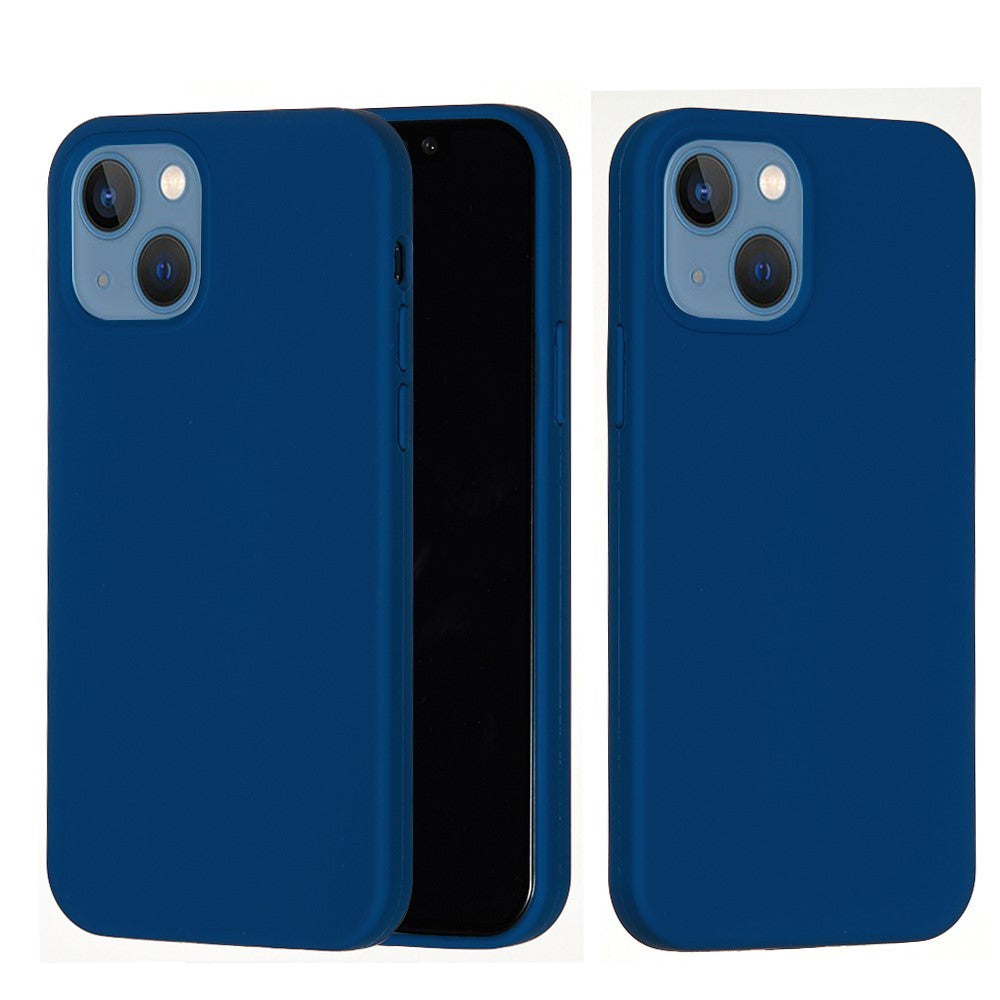 Husa protectie compatibila cu Samsung A51 Liquid Silicone Case Albastru inchis - vivimall.ro
