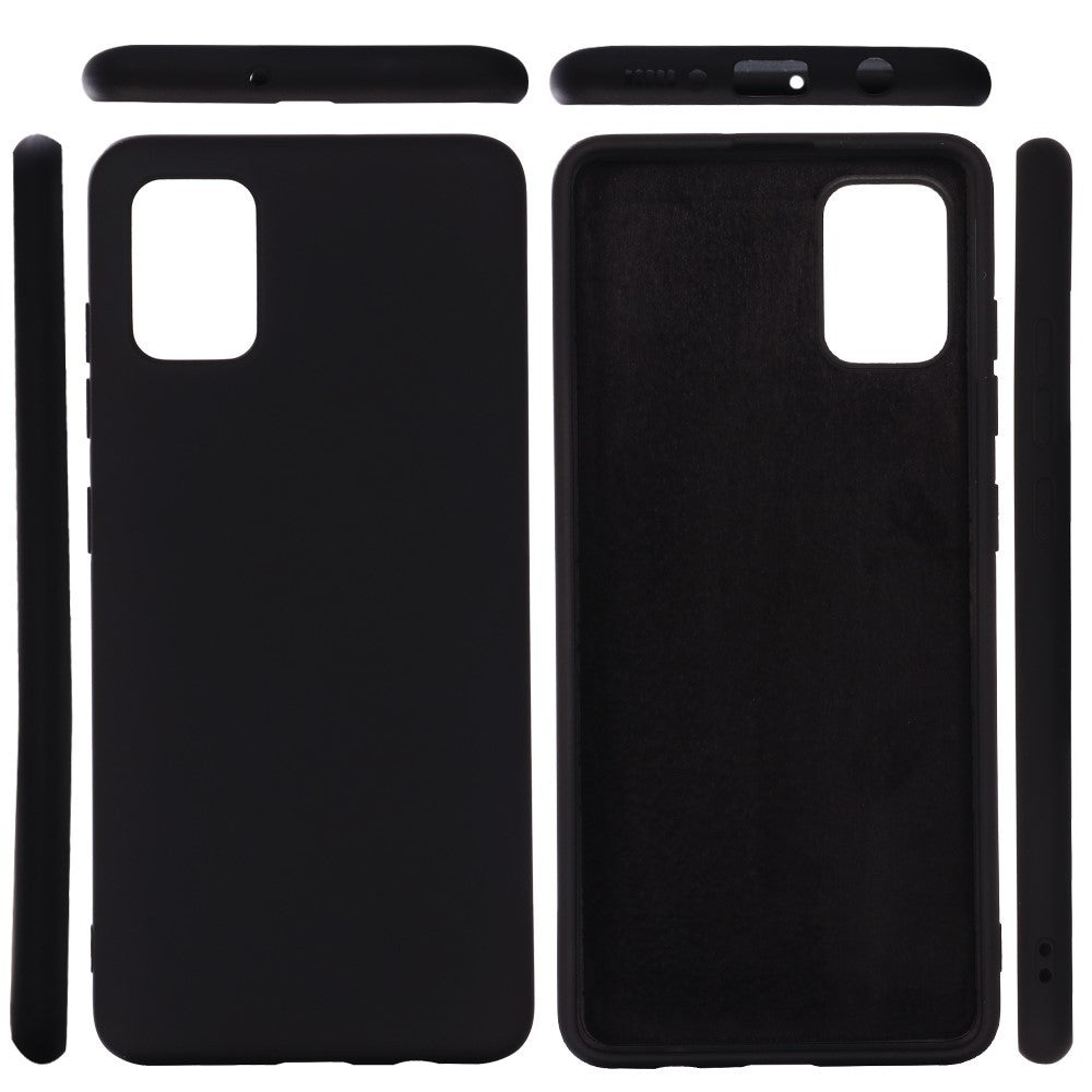 Husa protectie compatibila cu Samsung A71 Liquid Silicone Case Negru - vivimall.ro