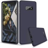 Husa protectie compatibila cu Samsung S10 E Liquid Silicone Case Albastru inchis - vivimall.ro