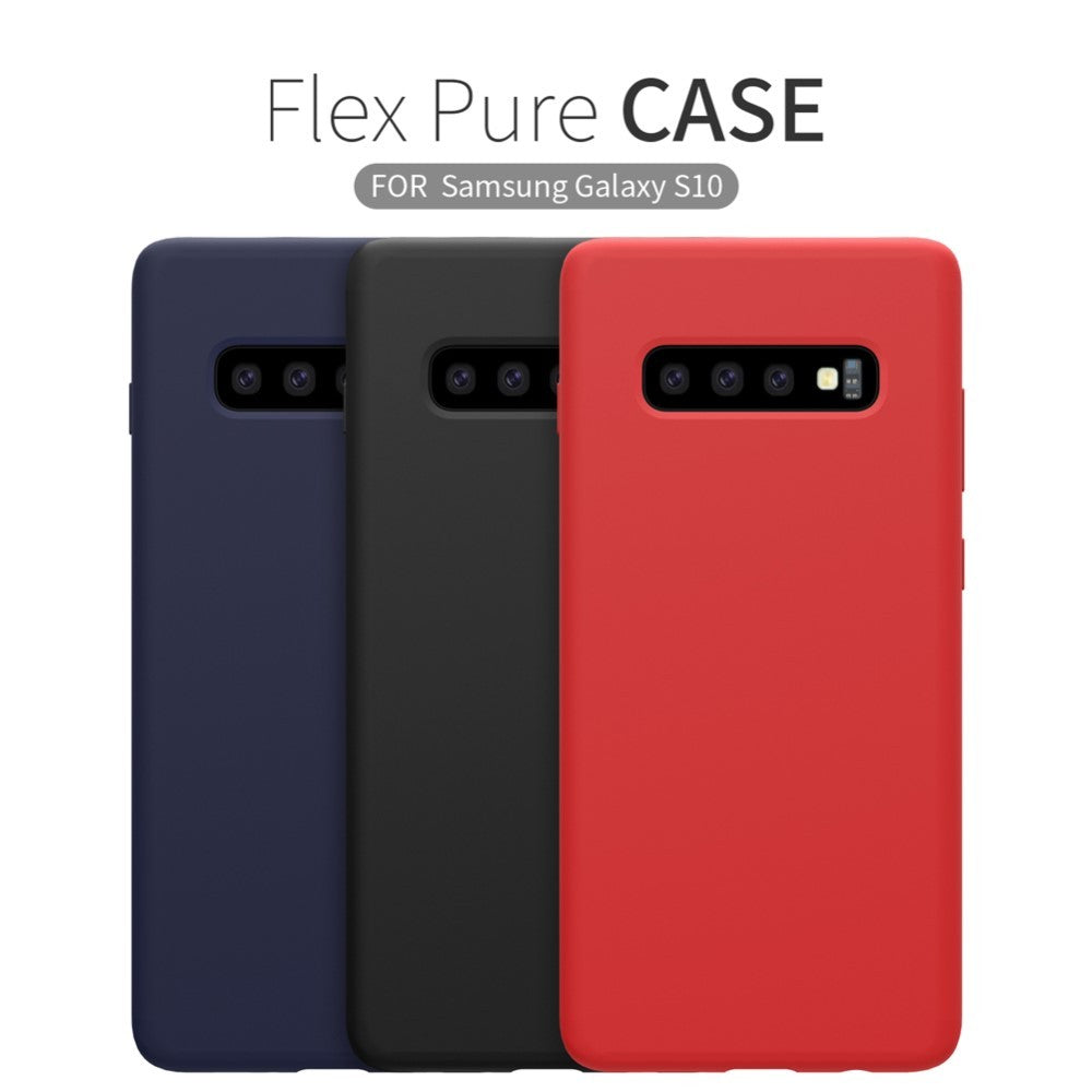 Husa protectie compatibila cu Samsung S10 Liquid Silicone Case Negru - vivimall.ro