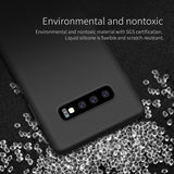 Husa protectie compatibila cu Samsung S10 Plus Liquid Silicone Case Albastru inchis - vivimall.ro