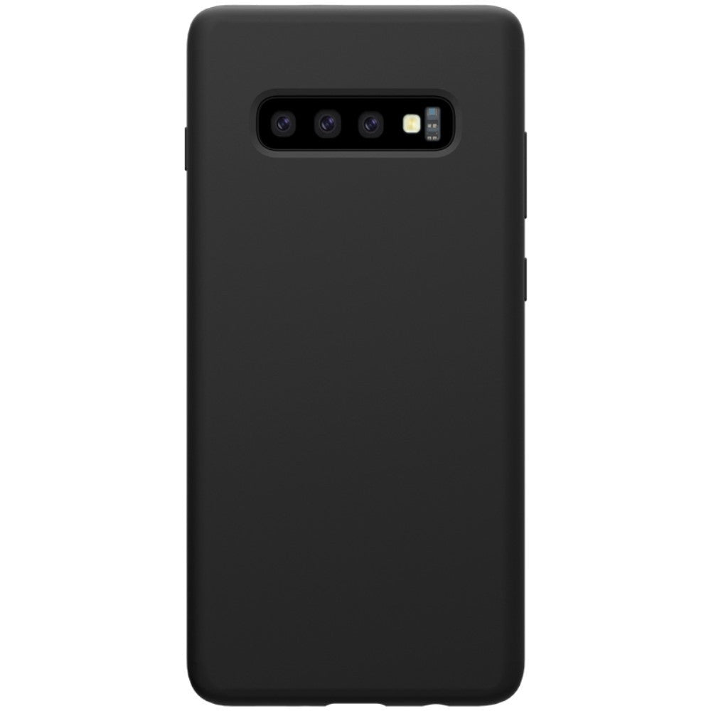 Husa protectie compatibila cu Samsung S10 Plus Liquid Silicone Case Negru - vivimall.ro