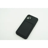 Husa protectie cu suport card compatibila cu Samsung A12 Negru - vivimall.ro