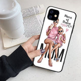 Husa protectie Flippy compatibila cu Apple iPhone 11 Pro Glass print Mama of Drama Multicolor - vivimall.ro
