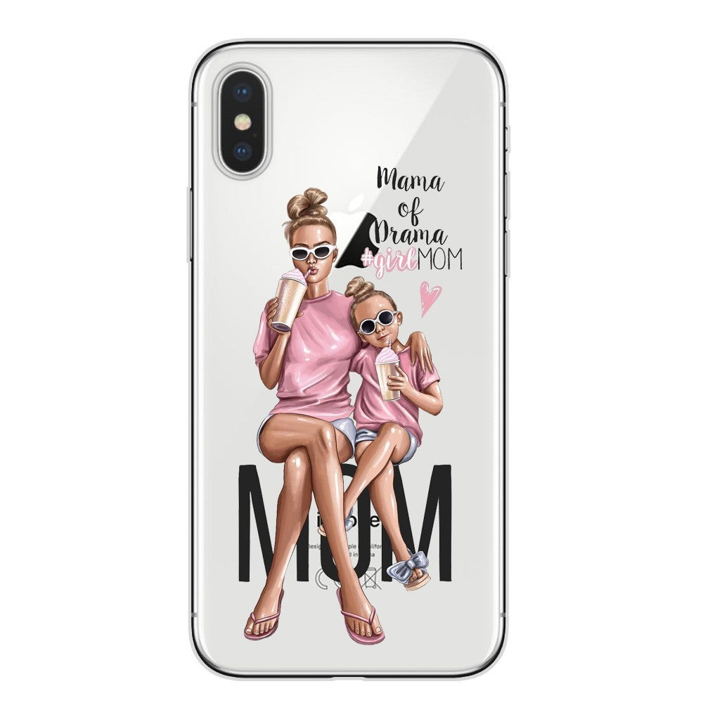 Husa protectie Flippy compatibila cu Apple iPhone 11 Pro Glass print Mama of Drama Multicolor - vivimall.ro