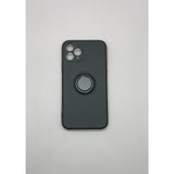 Husa protectie Flippy compatibila cu Apple iPhone 11 Pro Liquid Silicone Ring cu suport rotativ Negru - vivimall.ro