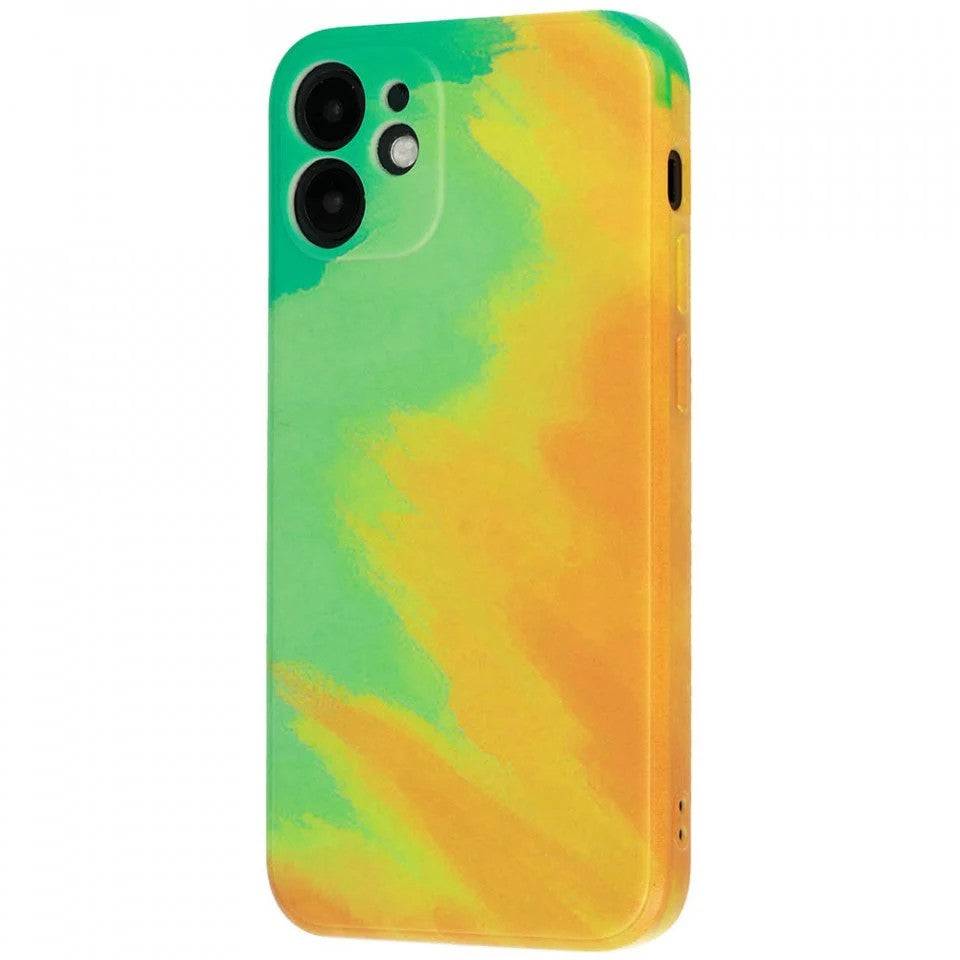 Husa protectie Flippy compatibila cu Apple iPhone 11 Pro Tpu Ombre, Verde/Portocaliu - vivimall.ro