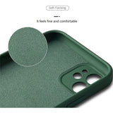 Husa protectie Flippy compatibila cu Apple iPhone 12 Liquid Silicone Ring cu suport rotativ Verde - vivimall.ro