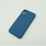 Husa protectie Flippy compatibila cu Apple iPhone 12 Mini Liquid Silicone Case Albastru inchis - vivimall.ro