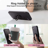 Husa protectie Flippy compatibila cu Apple iPhone 12 Mini Liquid Silicone Ring cu suport rotativ Negru - vivimall.ro